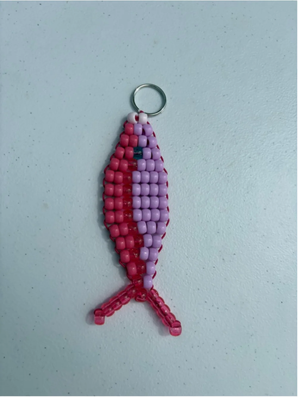 Pony Bead Fish Keychain | Bag Charm | Handmade